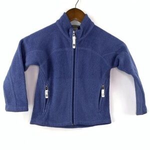 REI Girls XXS 4 / 5 Blue Fleece Full Zip Softshell Jacket Hiking 4/5 Outdoors